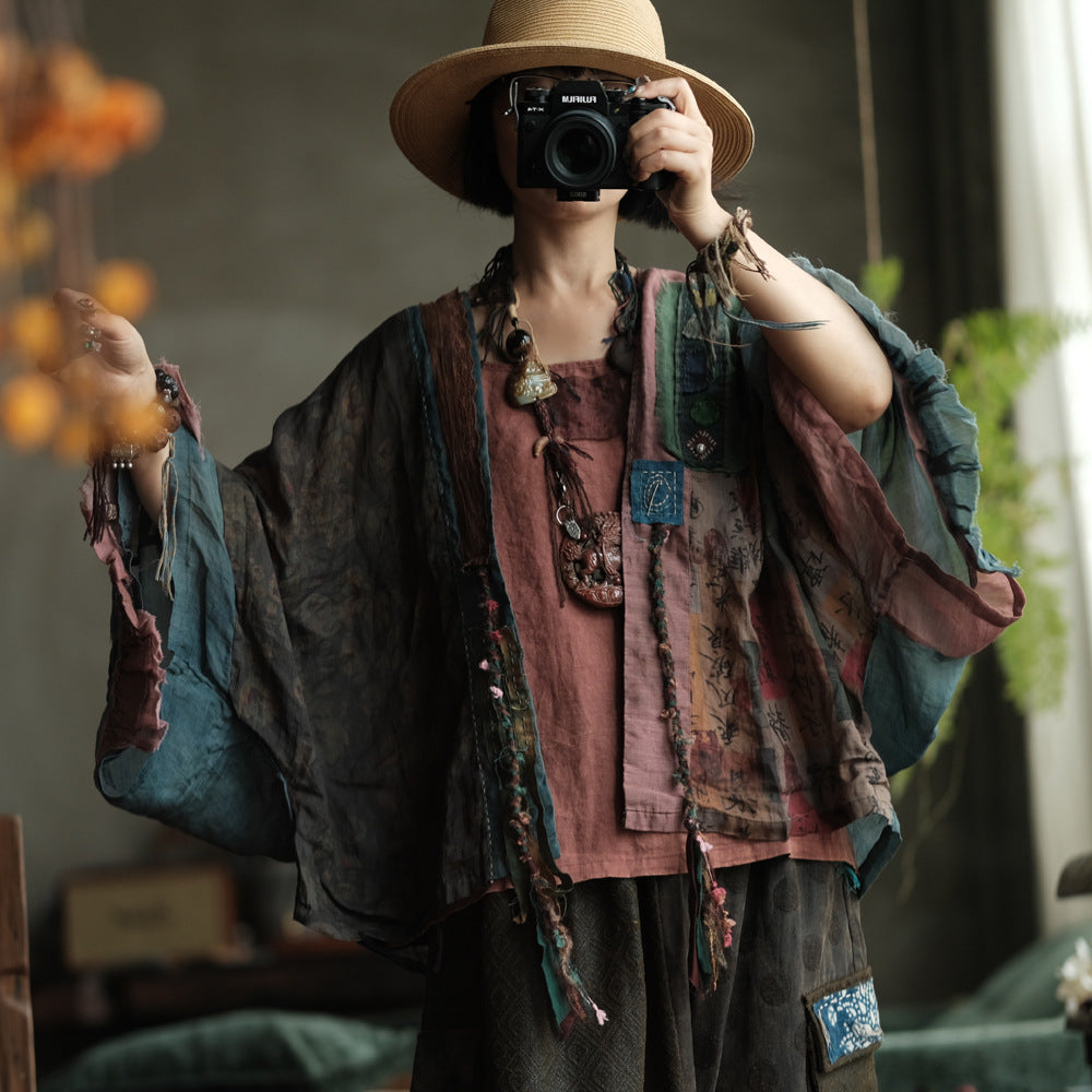 Boho Patchwork Ramie Jacket – görsel 4