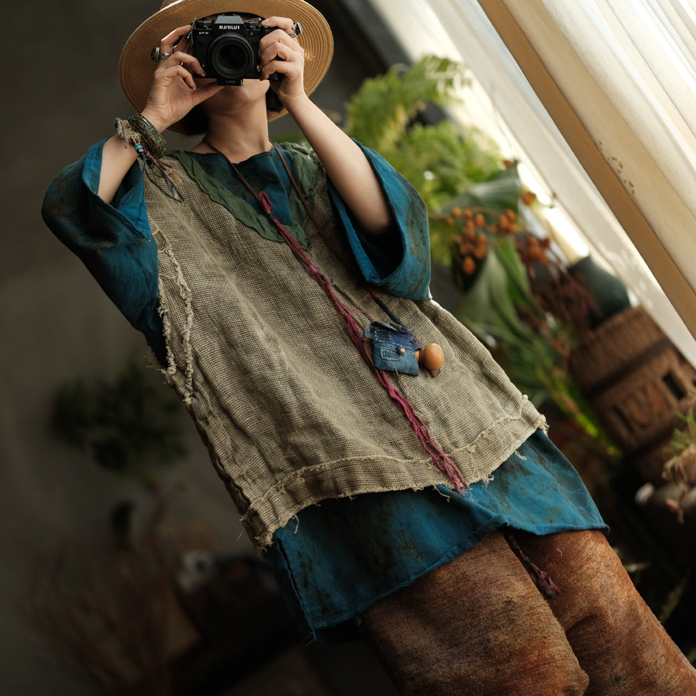 Artisan Linen Layered Top – görsel 6