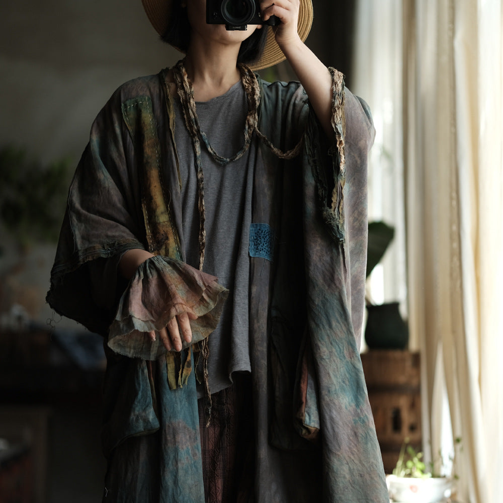 Faded Meadow Keten-Pamuk Kimono Ceket