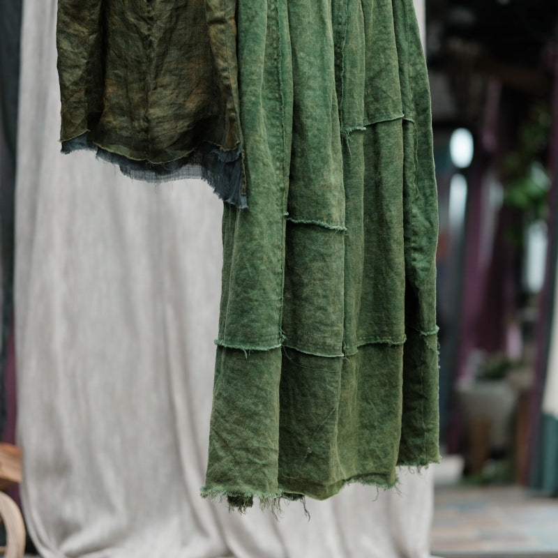 Vintage Linen Breeze Maxi Skirt – görsel 9