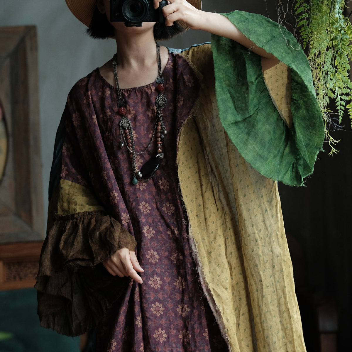 Mori Patchwork Rami Maksi Elbise