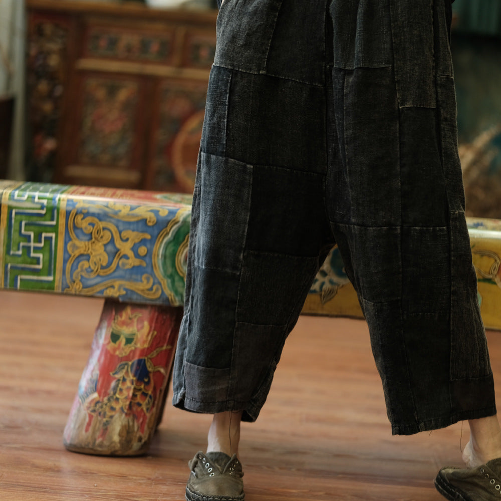 Vintage Patchwork Spring Pantolon
