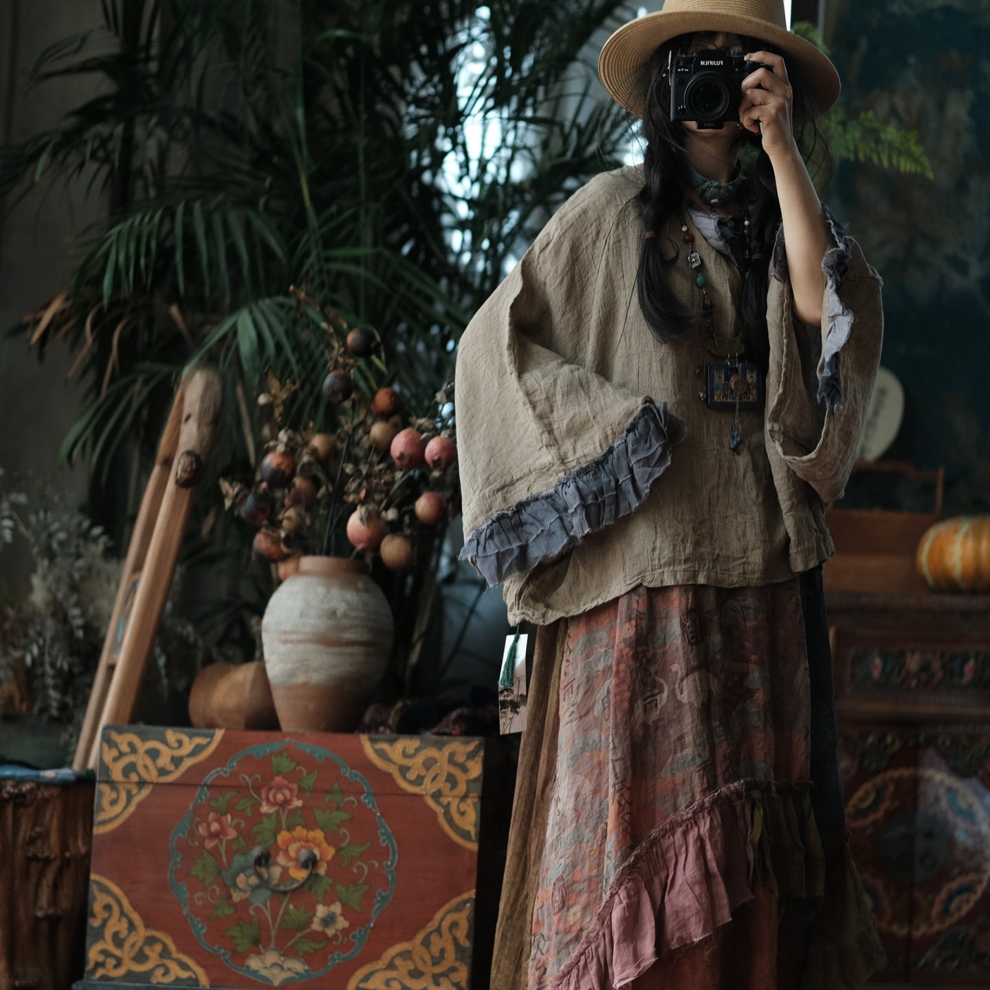 Heritage Linen Patchwork Blouse – görsel 2