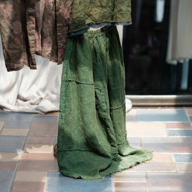 Vintage Linen Breeze Maxi Skirt – görsel 11