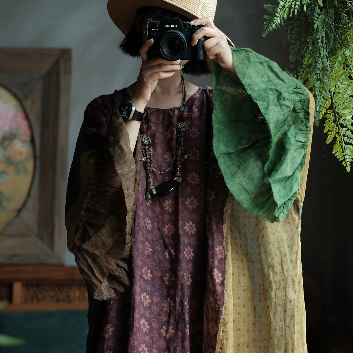 Mori Patchwork Rami Maksi Elbise