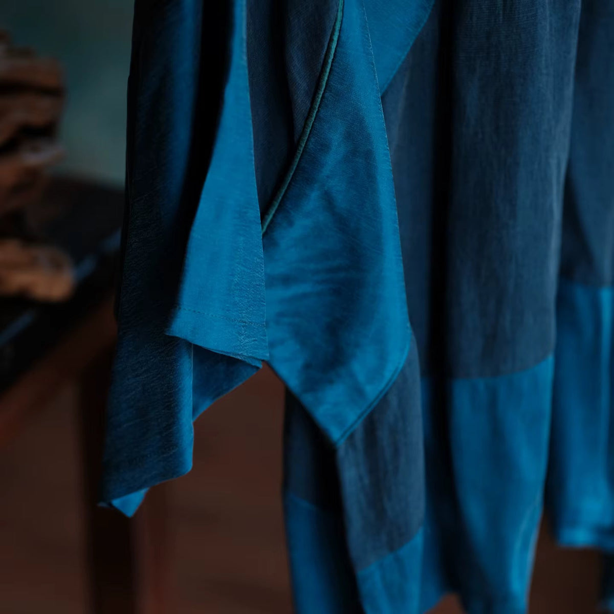 Indigo Path Patchwork Pamuk Tunik - 11