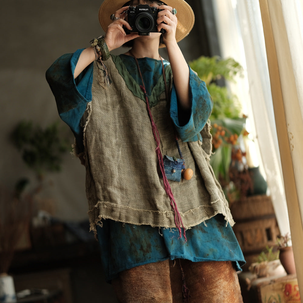Artisan Linen Layered Top – görsel 1