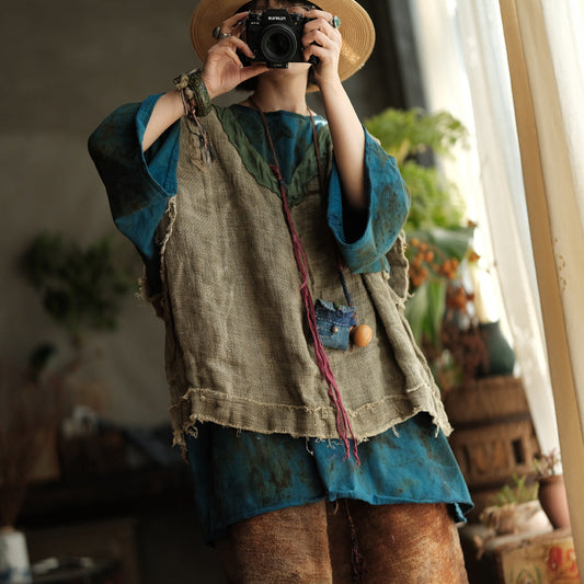 Artisan Linen Layered Top – görsel 1