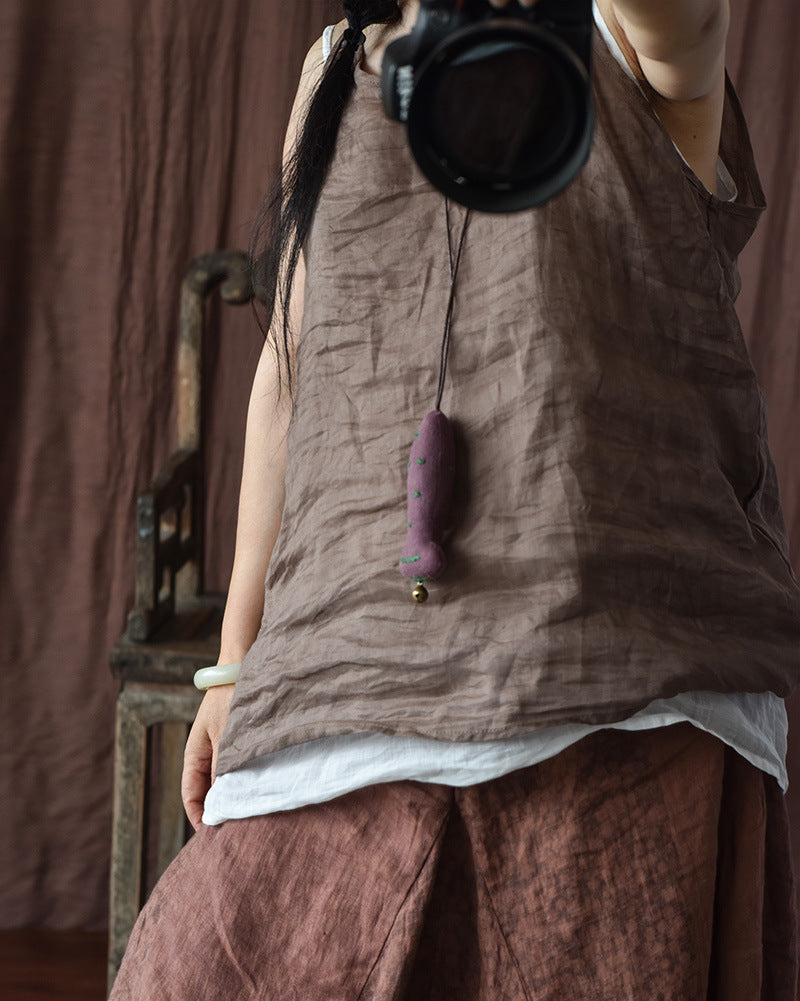 Vintage Ramie Camisol Blouse – görsel 5