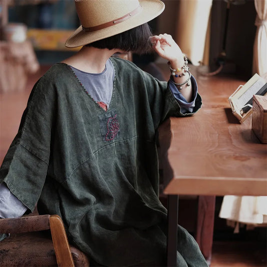 Vintage Aura Tunik Elbise