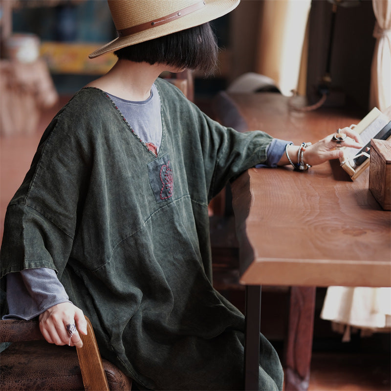 Vintage Aura Tunik Elbise