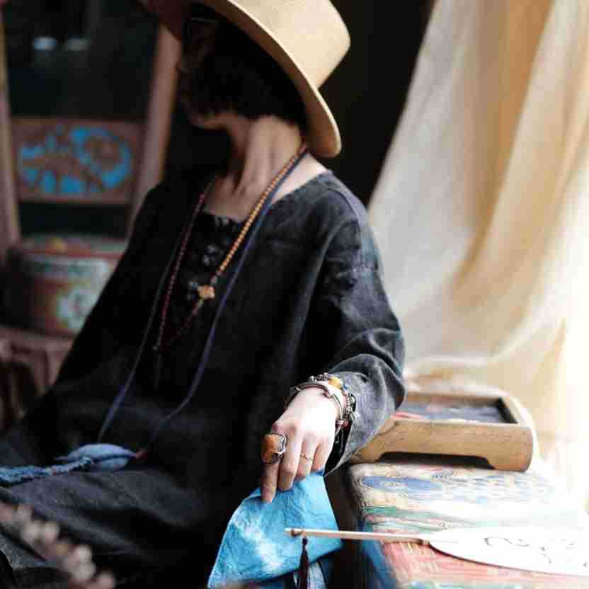 Vintage Breeze Oversize Gömlek – %100 Keten