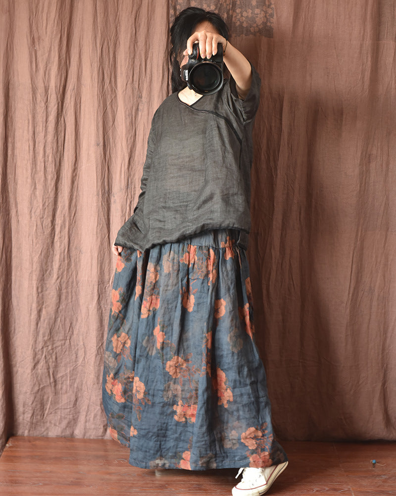 Vintage Bloom Maxi Etek