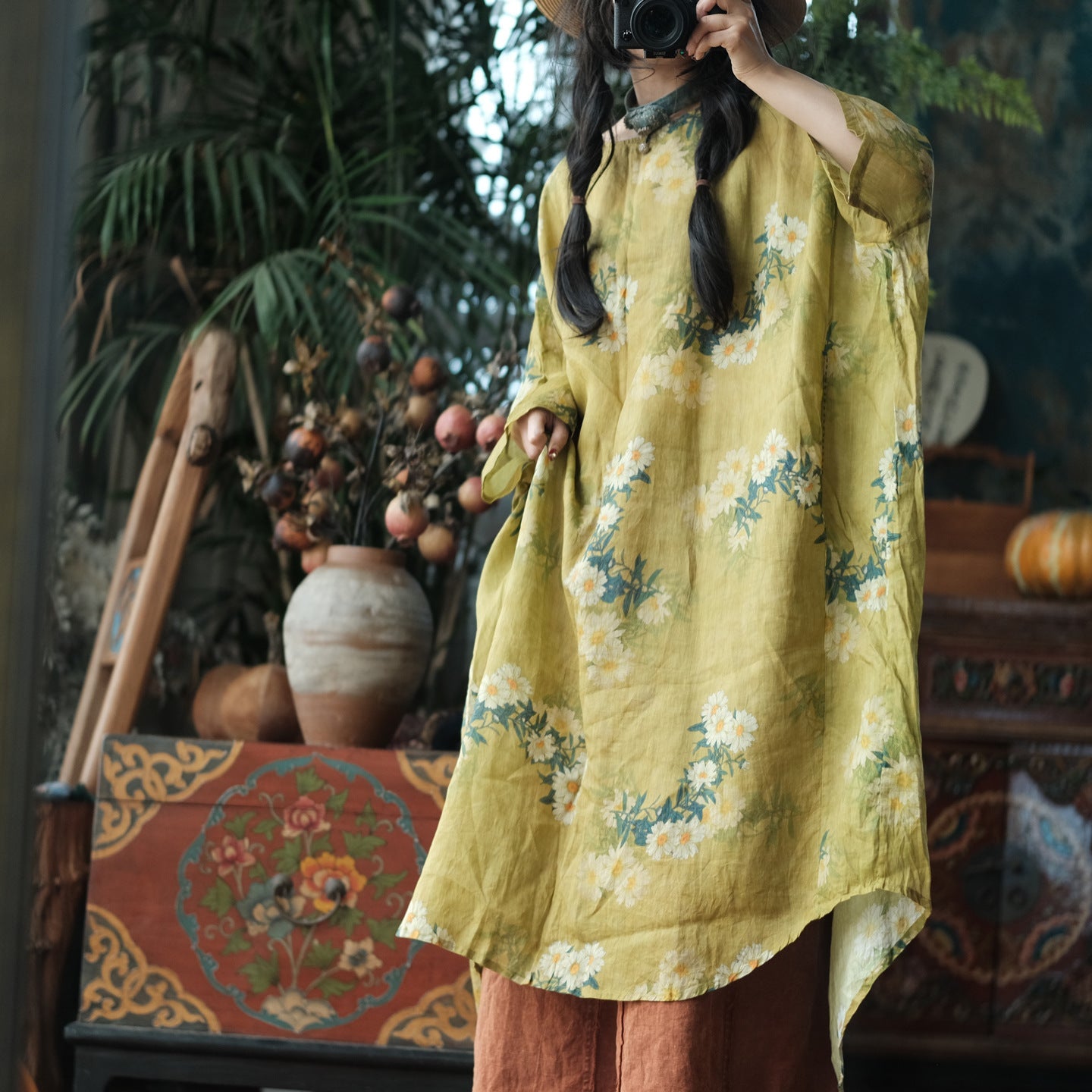 Wild Daisy Ramie Midi Dress – görsel 5