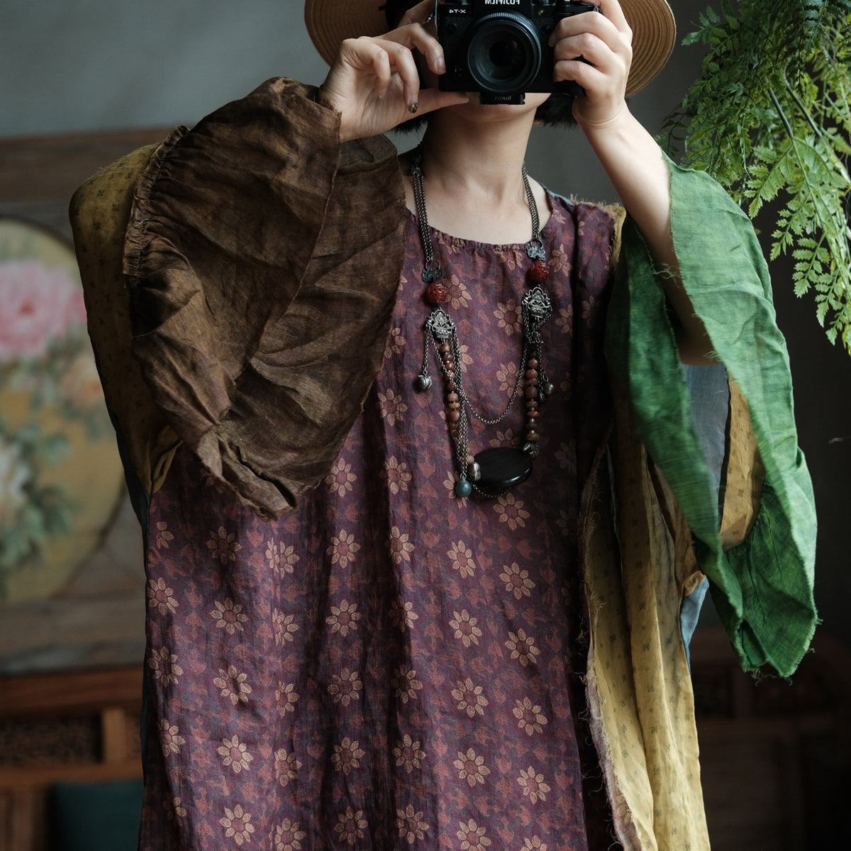 Mori Patchwork Rami Maksi Elbise
