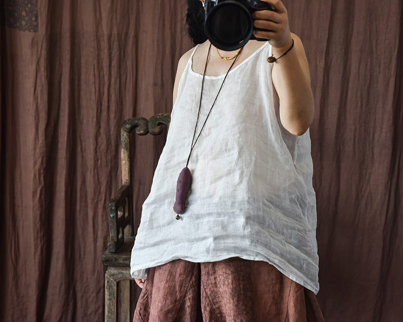 Vintage Ramie Camisol Blouse – görsel 12