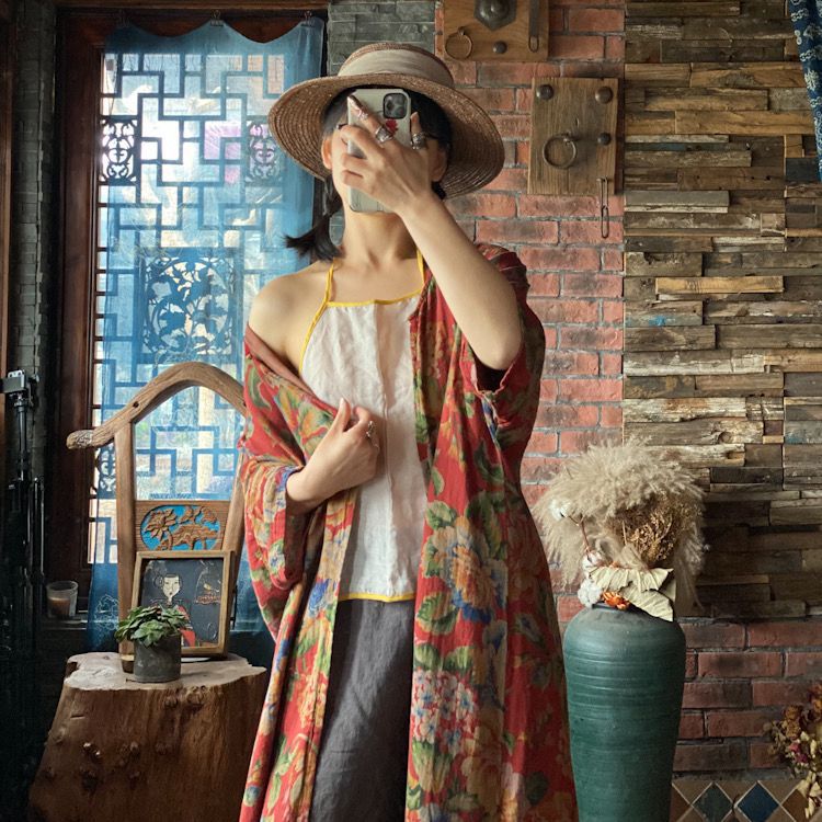 Vintage Bloom Kimono Ceket