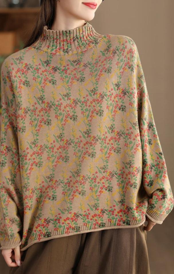 Vintage Blossom Triko Kazak