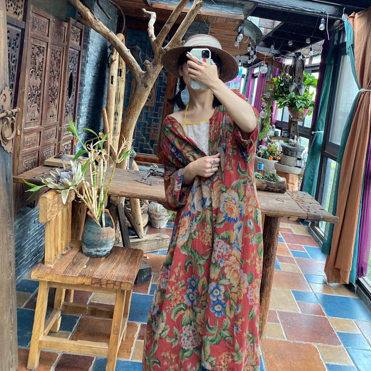 Vintage Bloom Kimono Ceket