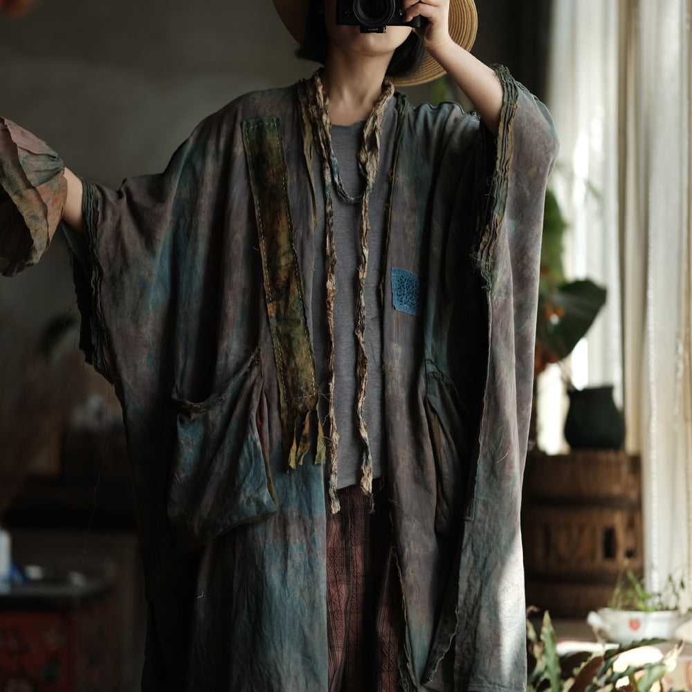 Faded Meadow Keten-Pamuk Kimono Ceket