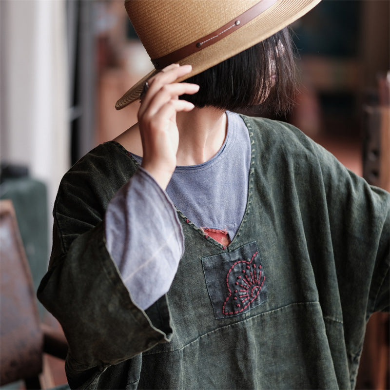 Vintage Aura Tunik Elbise