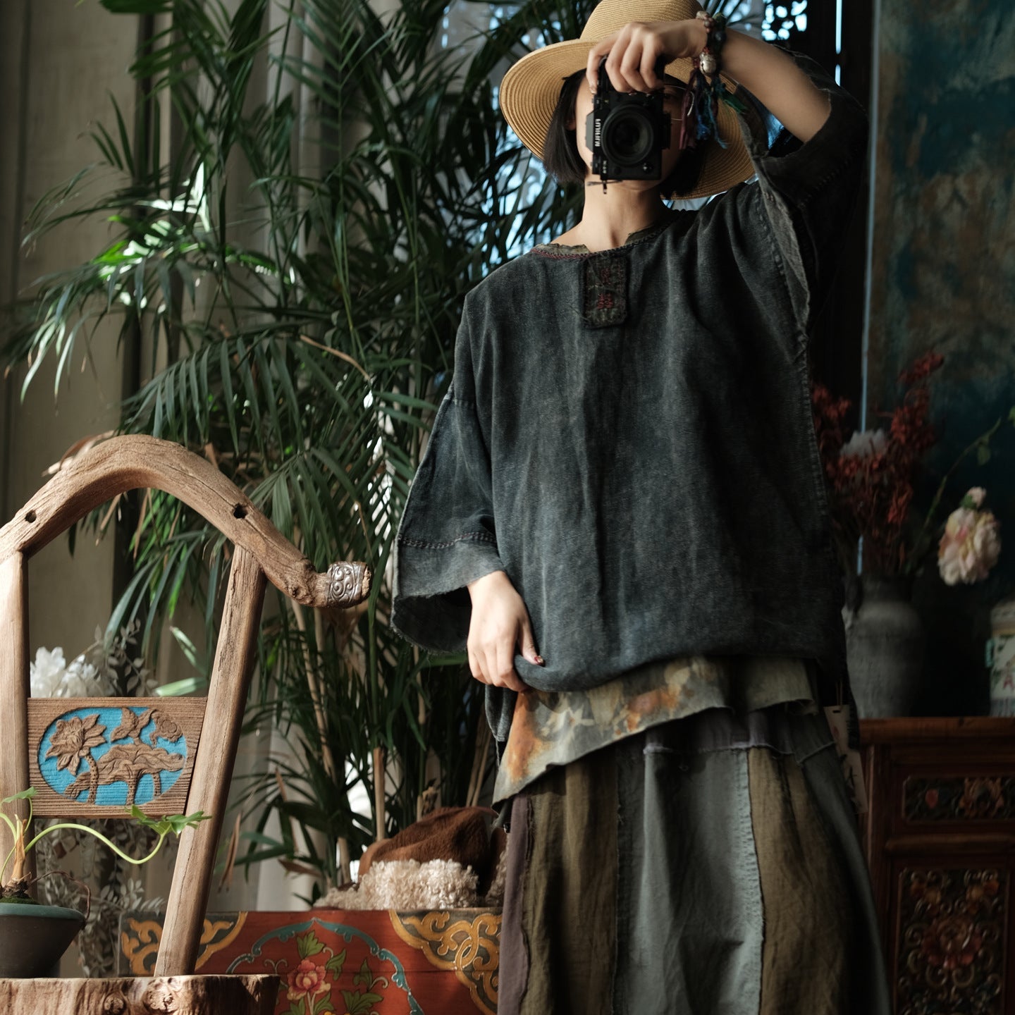 Midnight Linen Blouse – görsel 4