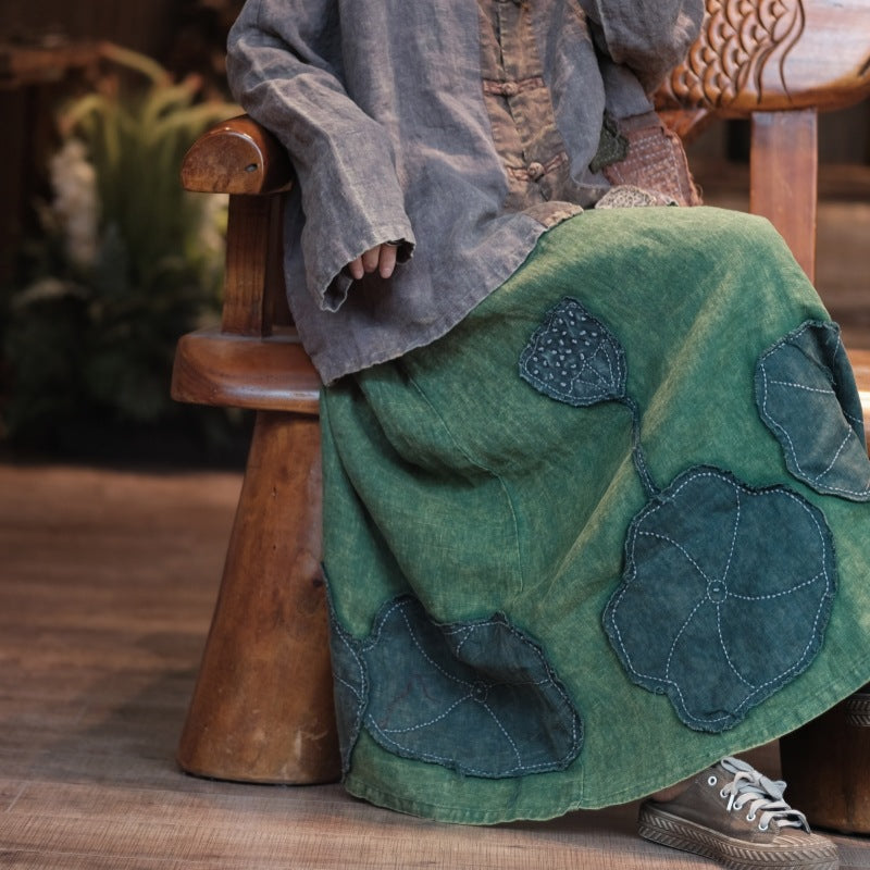 Vintage Lotus Patchwork Etek