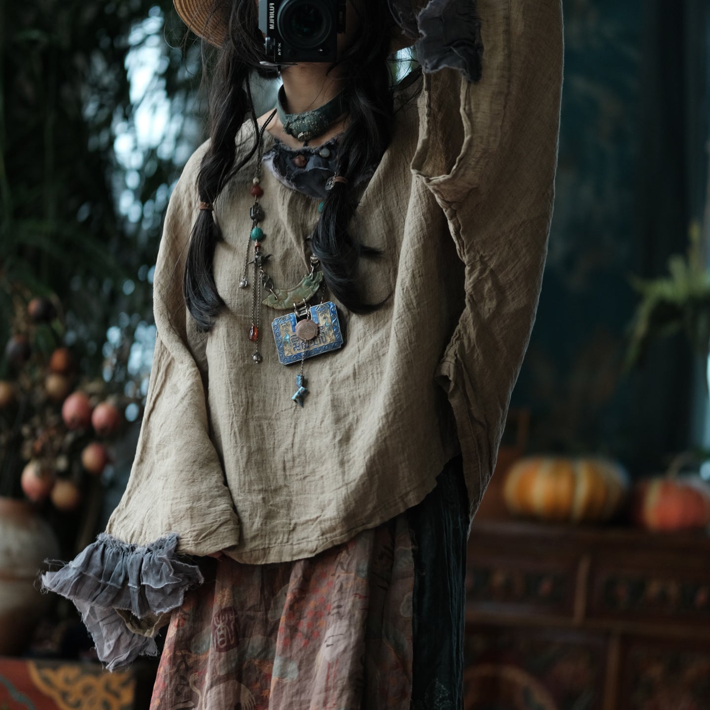 Heritage Linen Patchwork Blouse – görsel 9