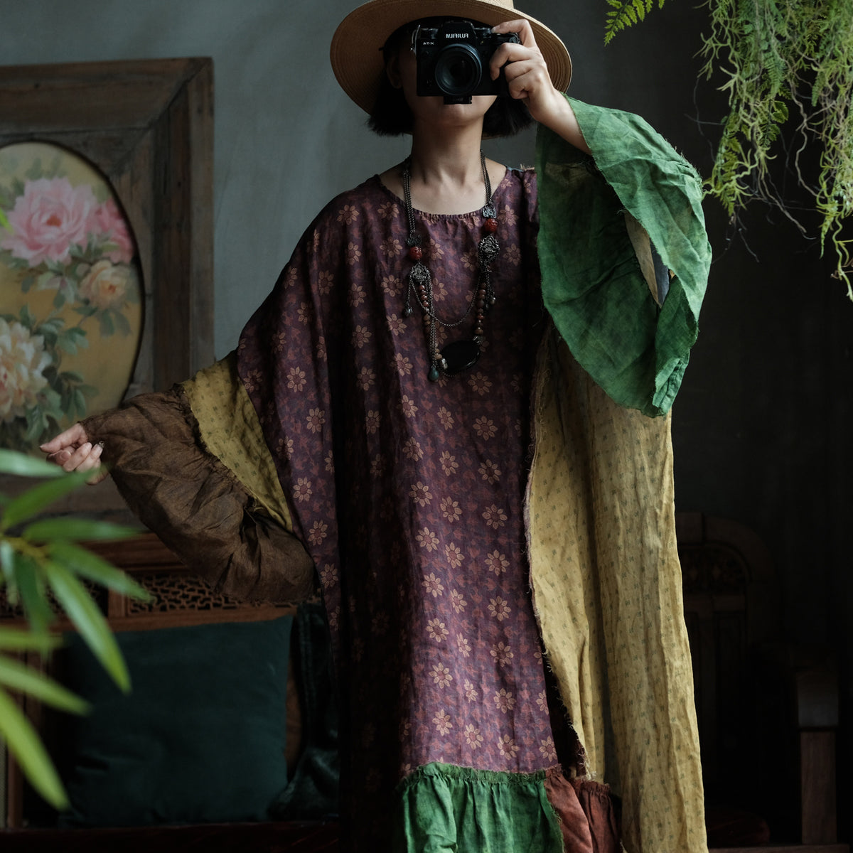 Mori Patchwork Rami Maksi Elbise