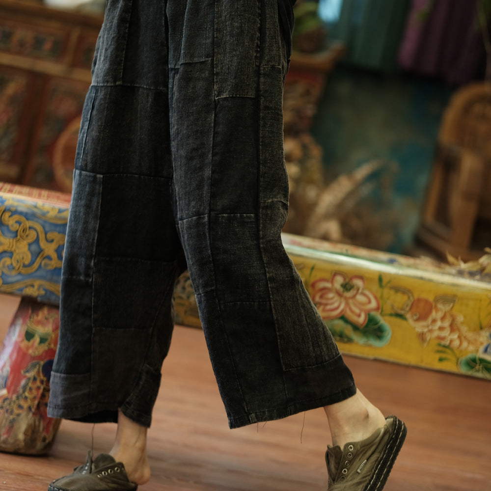 Vintage Patchwork Spring Pantolon