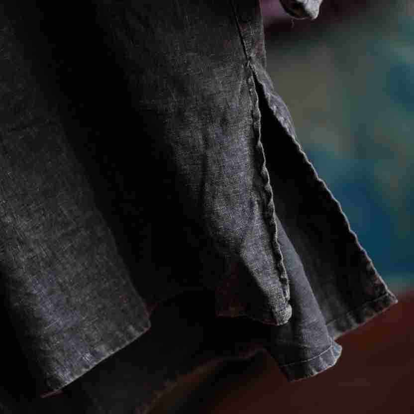 Vintage Breeze Oversize Gömlek – %100 Keten