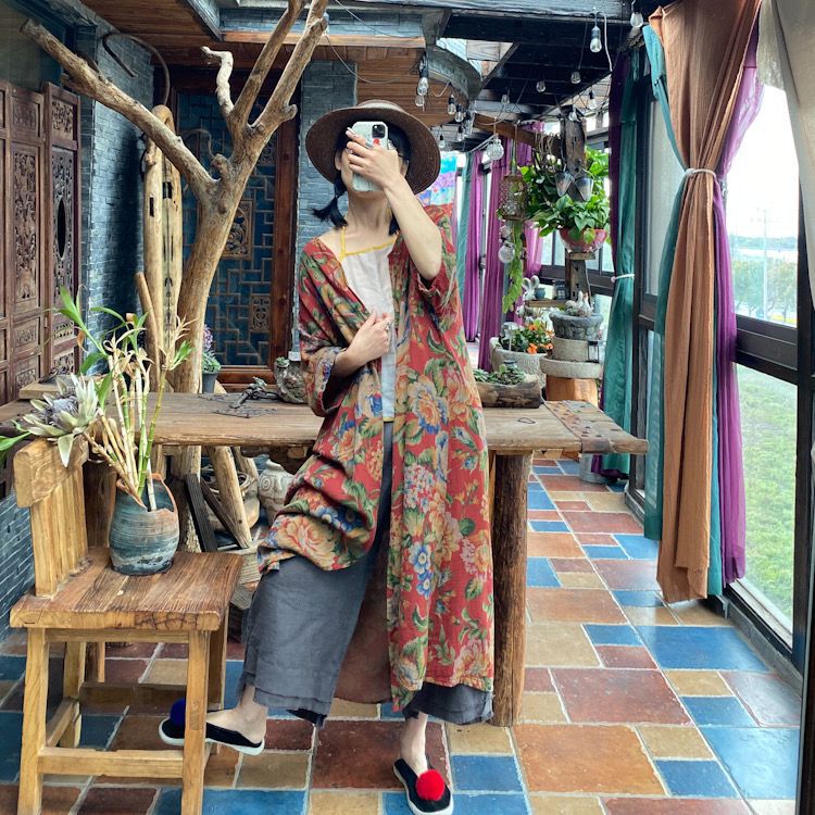 Vintage Bloom Kimono Ceket