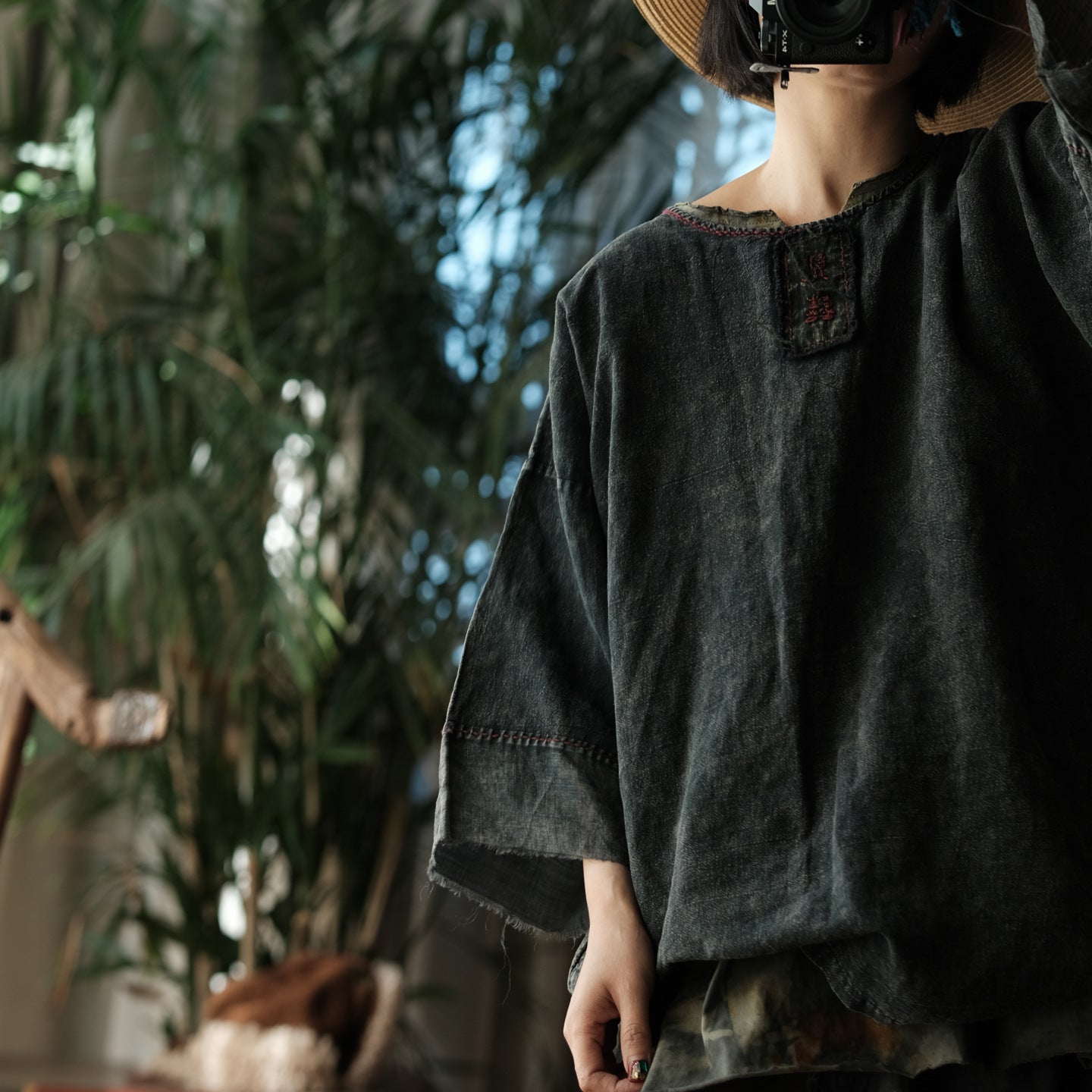 Midnight Linen Blouse – görsel 9
