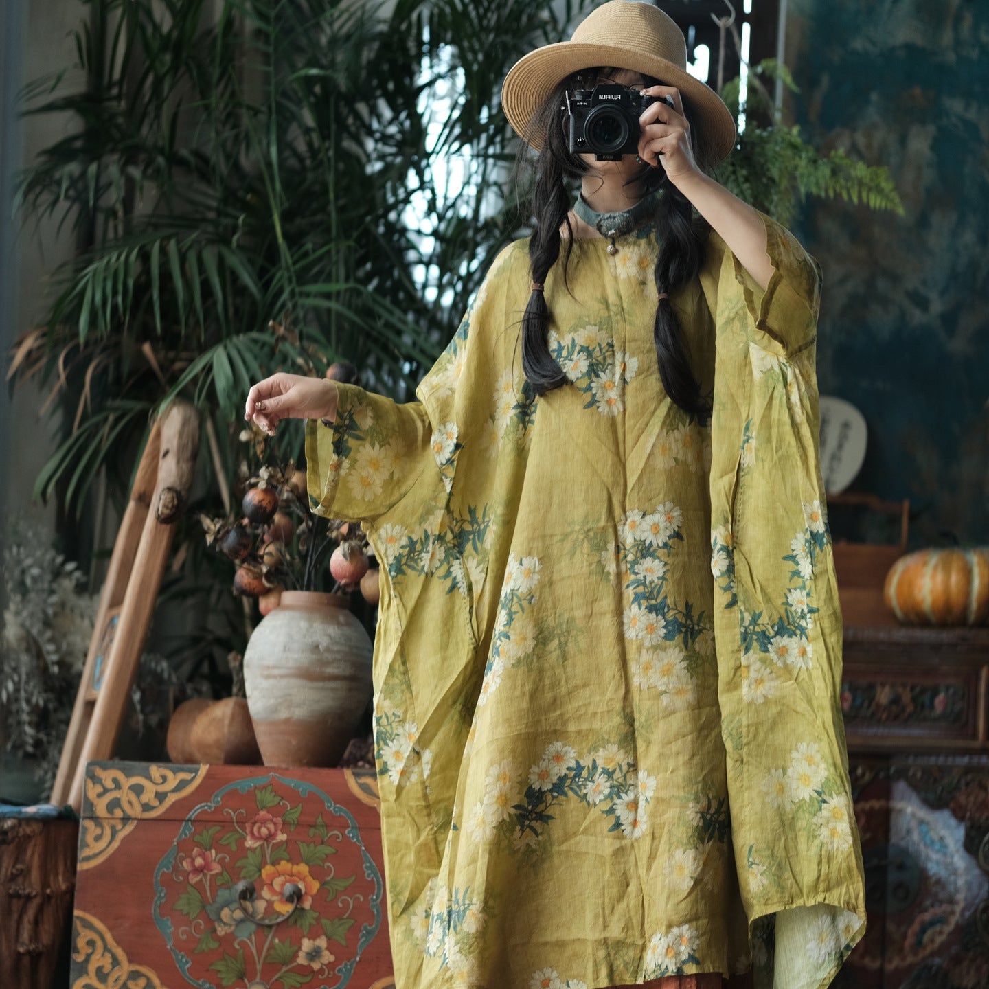 Wild Daisy Ramie Midi Dress – görsel 2