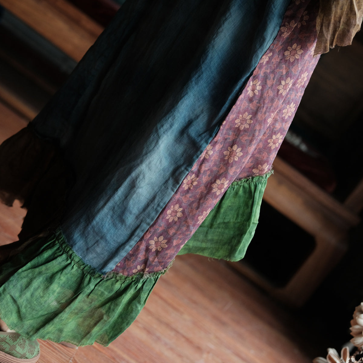 Mori Patchwork Rami Maksi Elbise