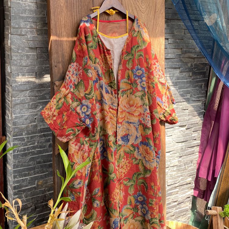 Vintage Bloom Kimono Ceket