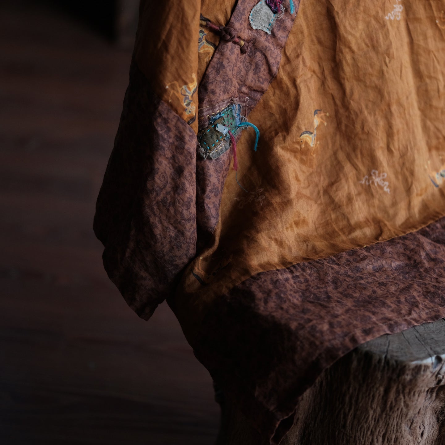 Vintage Mosaic Ramie Blouse – görsel 10