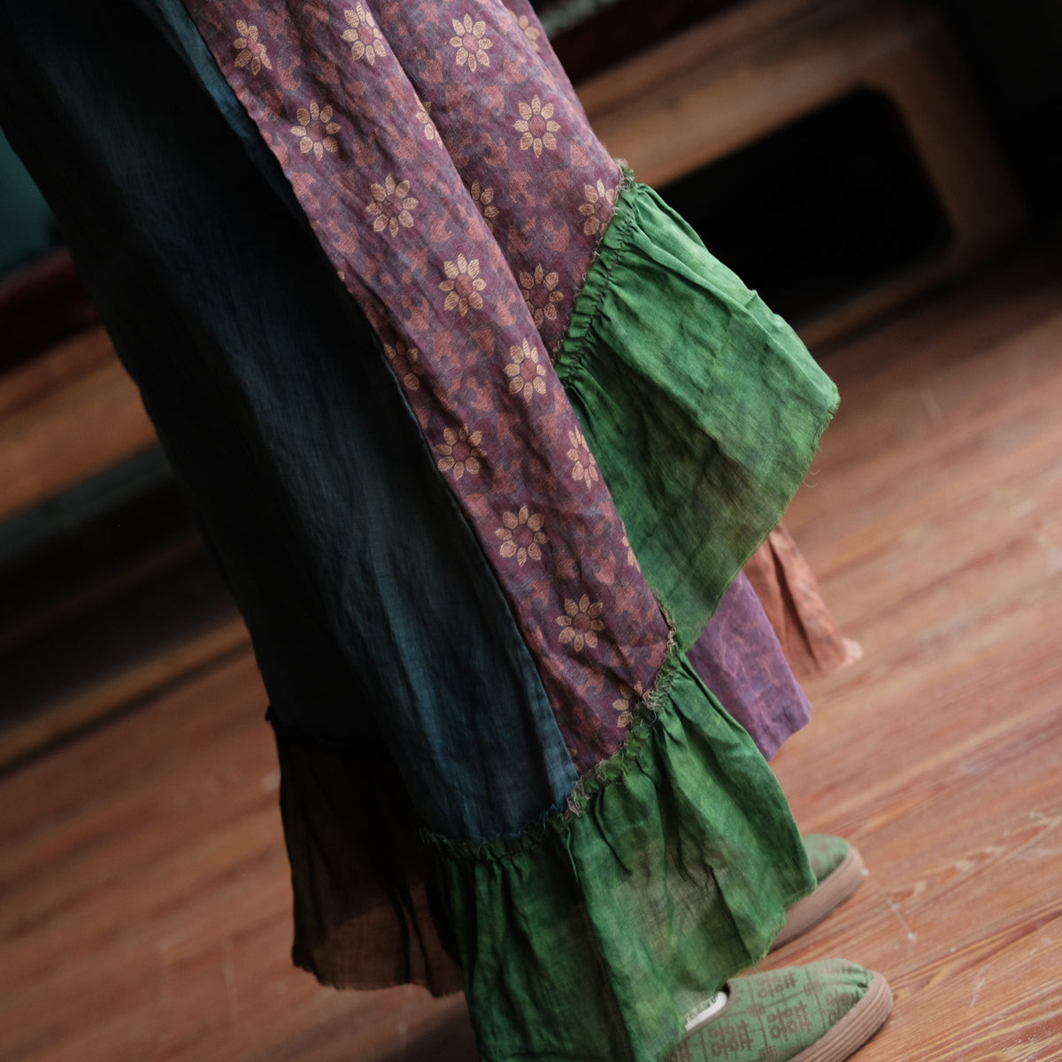 Mori Patchwork Rami Maksi Elbise
