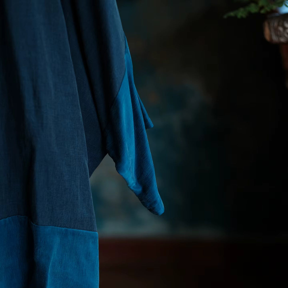 Indigo Path Patchwork Pamuk Tunik - 12