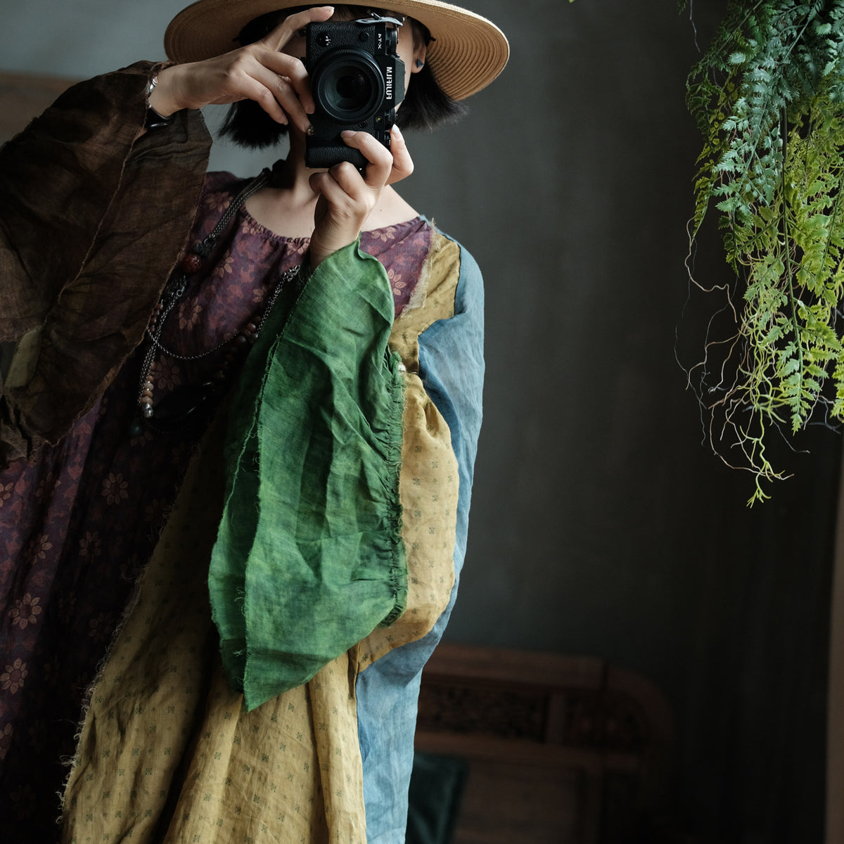 Mori Patchwork Rami Maksi Elbise