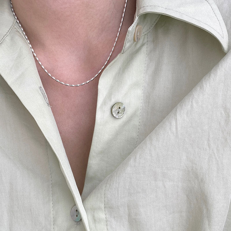 Geometrik Boncuk Detaylı Choker 925 Ayar Gümüş