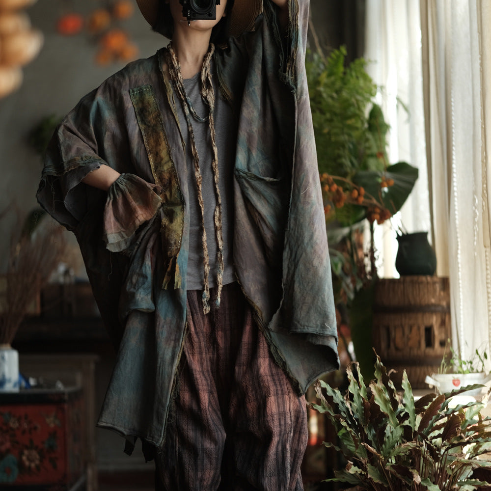 Faded Meadow Keten-Pamuk Kimono Ceket