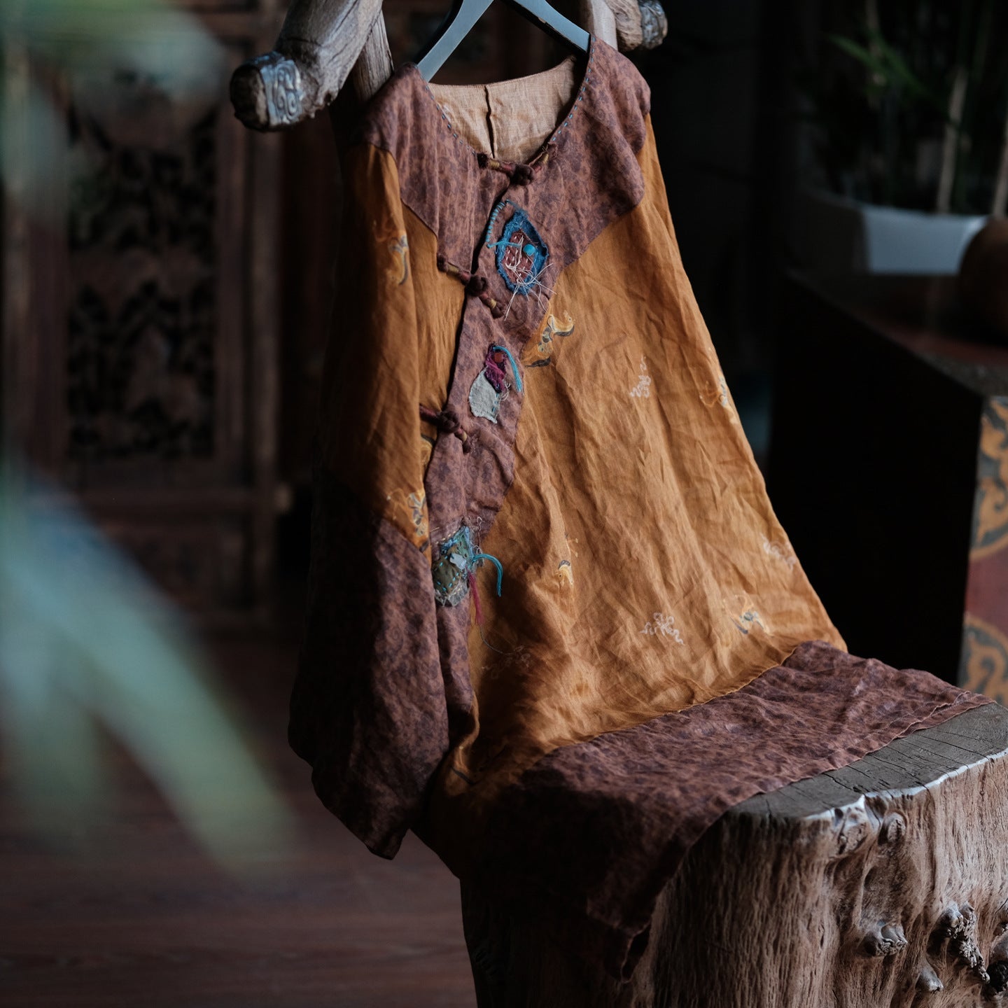 Vintage Mosaic Ramie Blouse – görsel 6