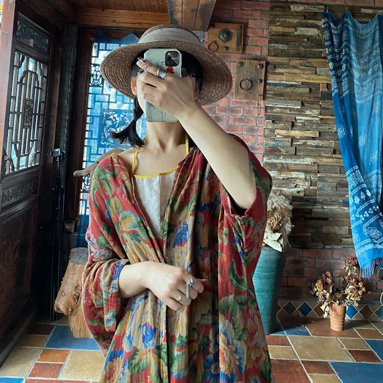 Vintage Bloom Kimono Ceket