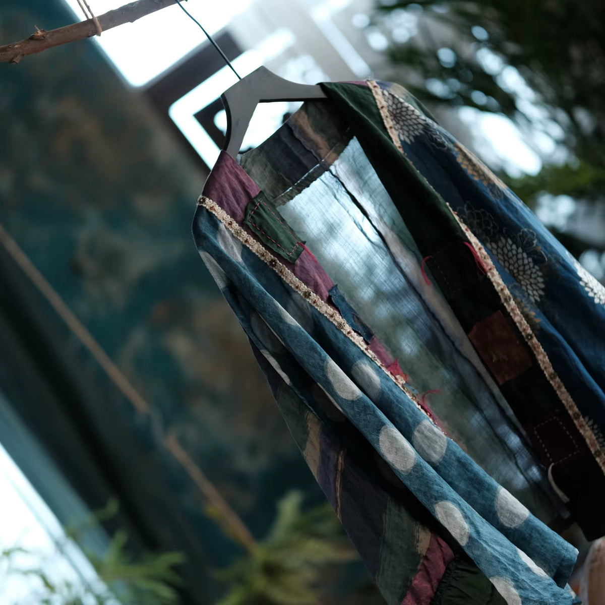 Sora Vintage Çiçekli Rami Kimono
