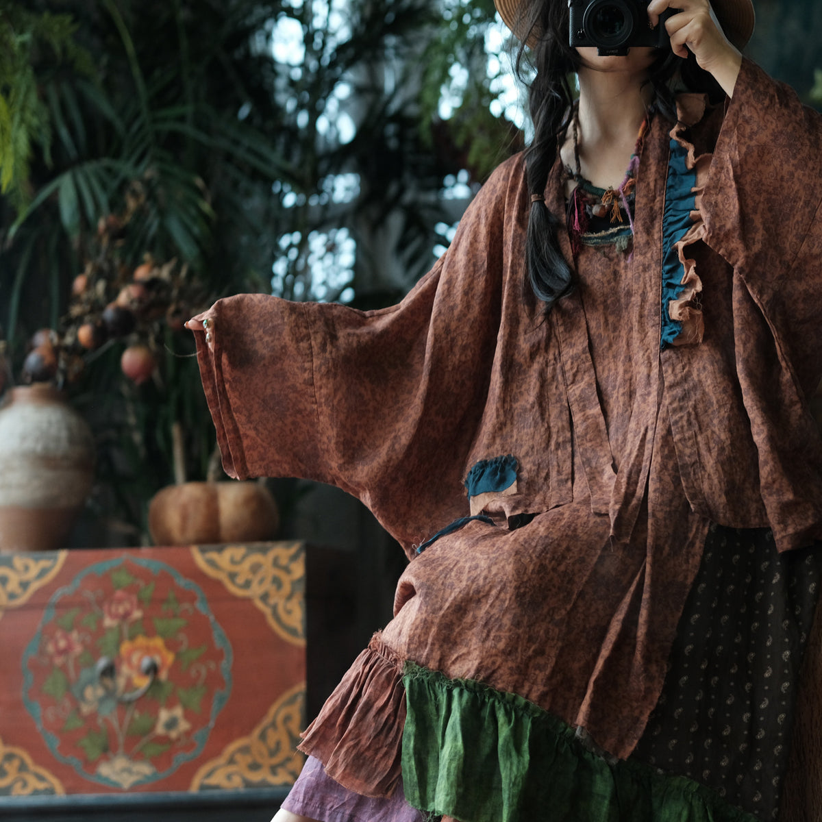 Sienna Patchwork Rami Elbise