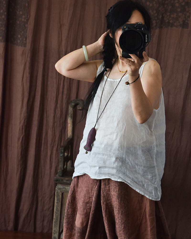 Vintage Ramie Camisol Blouse – görsel 1