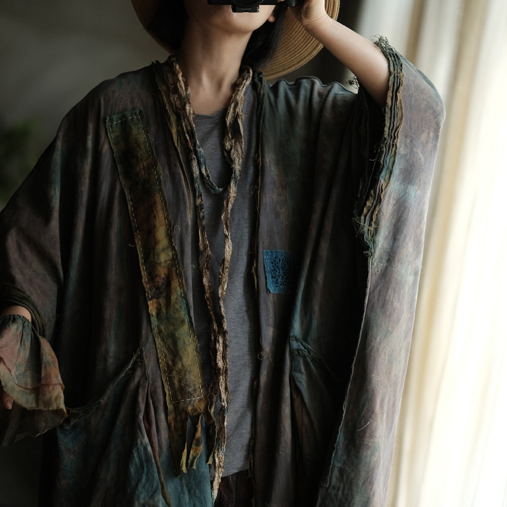 Faded Meadow Keten-Pamuk Kimono Ceket