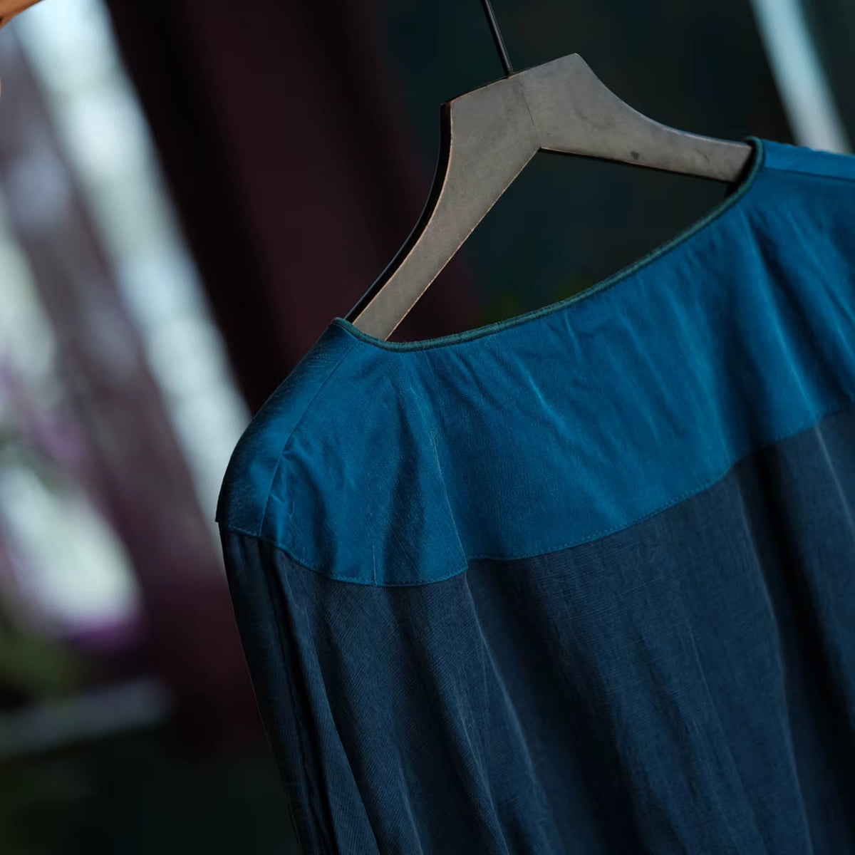 Indigo Path Patchwork Pamuk Tunik - 9