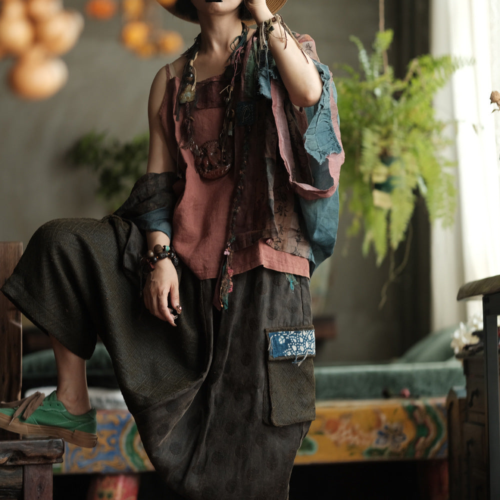 Boho Patchwork Ramie Jacket – görsel 2